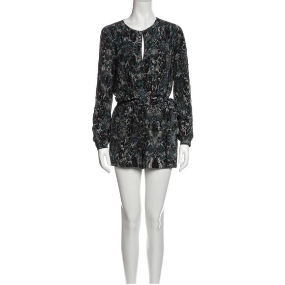 Intermix Silk Floral Printed Romper Size P - Picture 1 of 6